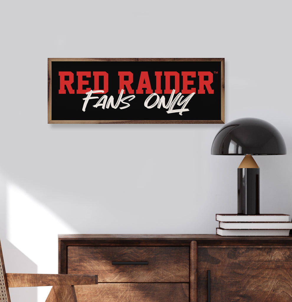 Fans Only Texas Tech 24x8 / Black