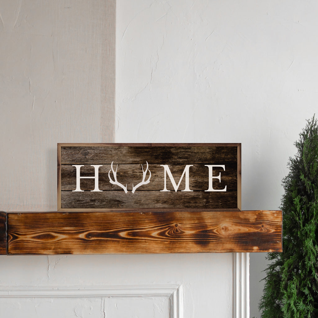 Home Antlers Brown 24x8 / Brown