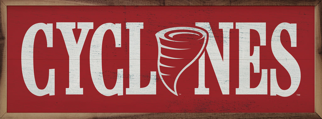 Horizontal Logo Iowa State 24x8 / Red