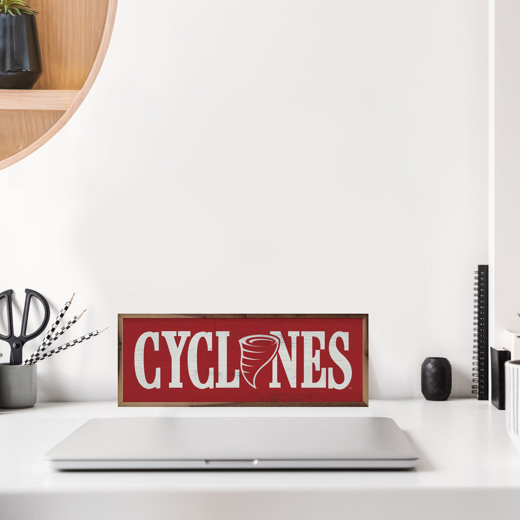 Horizontal Logo Iowa State 24x8 / Red