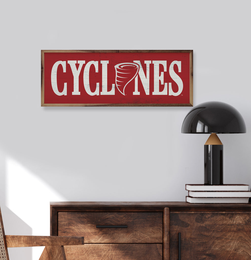 Horizontal Logo Iowa State 24x8 / Red