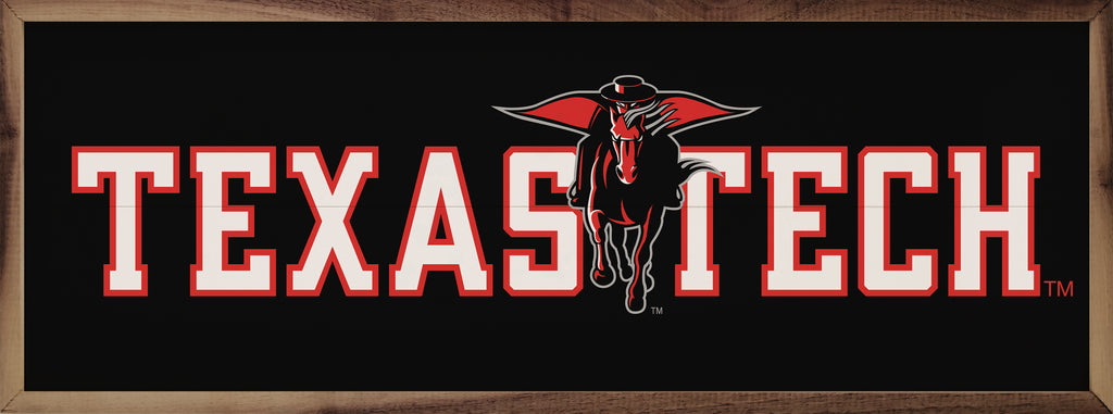 Horizontal Logo Texas Tech 24x8 / Black