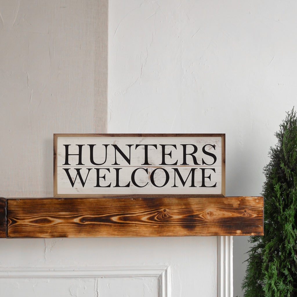 Hunters Welcome Whitewash 24x8 / Whitewash