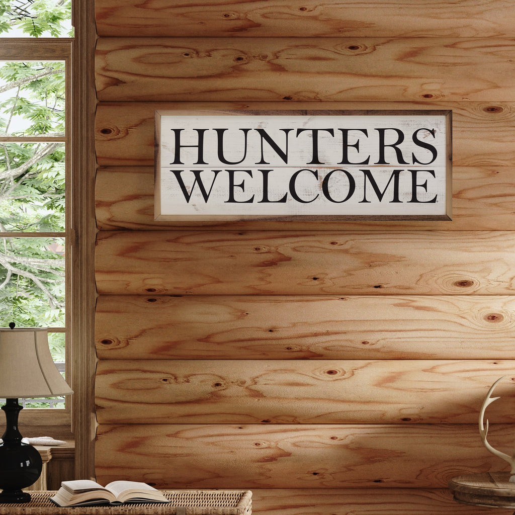 Hunters Welcome Whitewash 24x8 / Whitewash