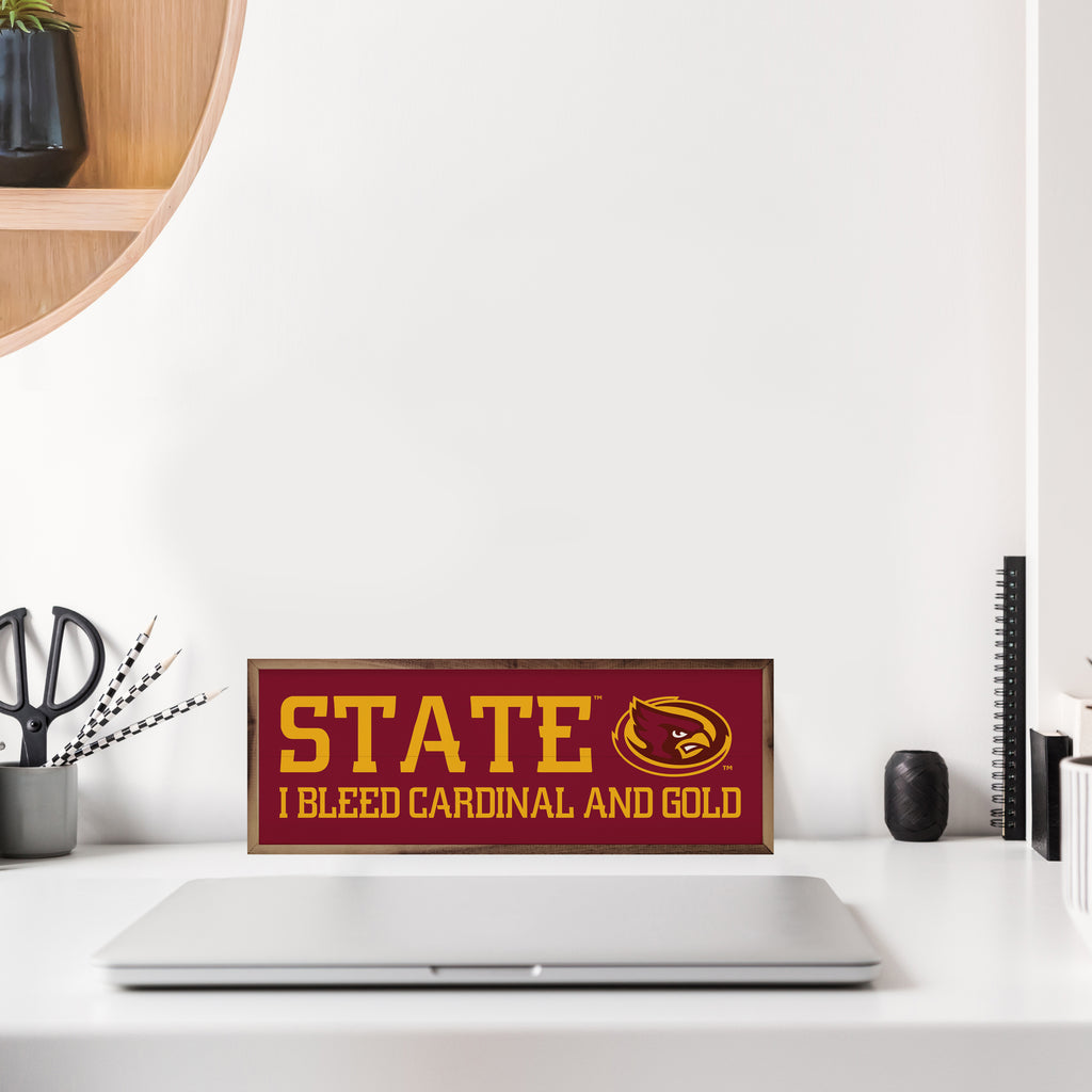 I Bleed Iowa State 24x8 / Red