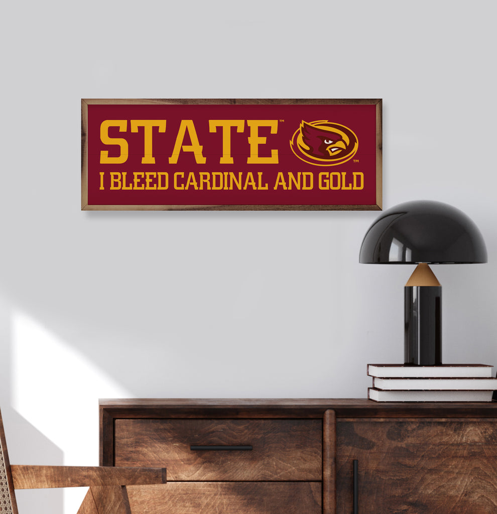I Bleed Iowa State 24x8 / Red