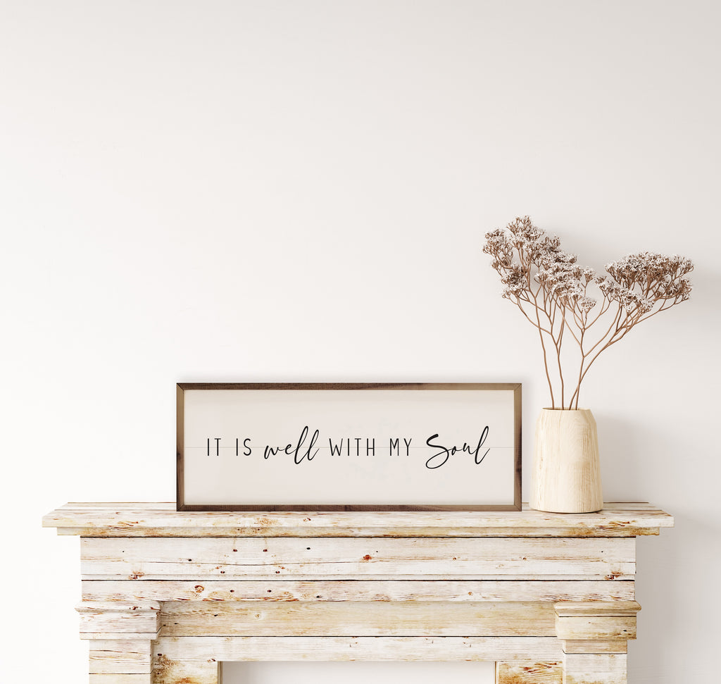It Is Well With My Soul White 24x8 / White