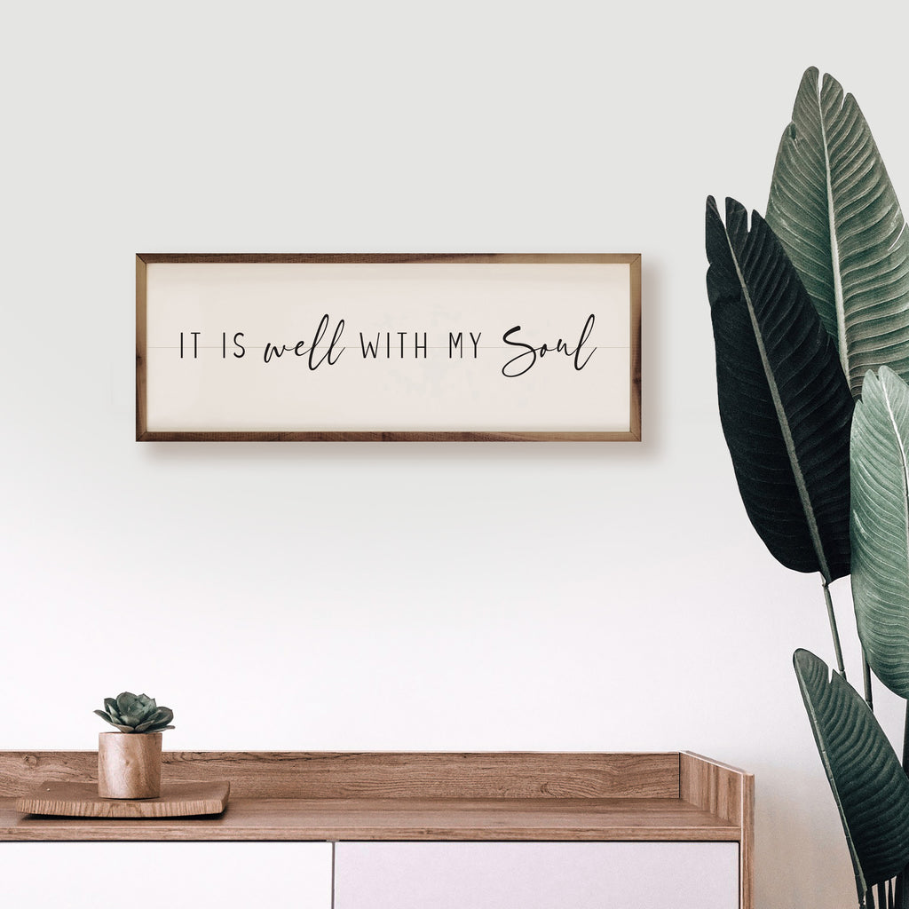 It Is Well With My Soul White 24x8 / White