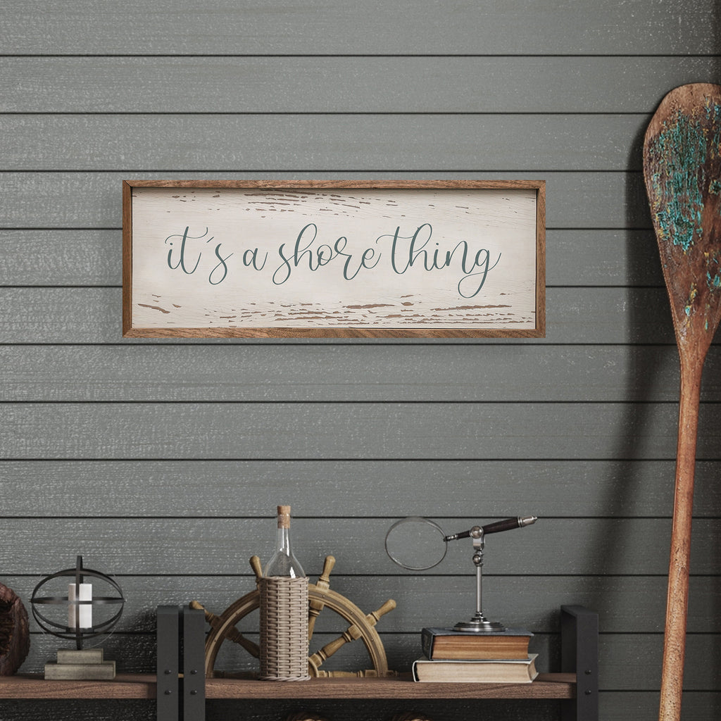 It's A Shore Thing Script Whitewash 24x8 / Whitewash