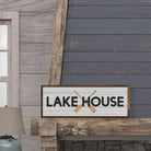 Lake House Oars Whitewash 24x8 / Whitewash