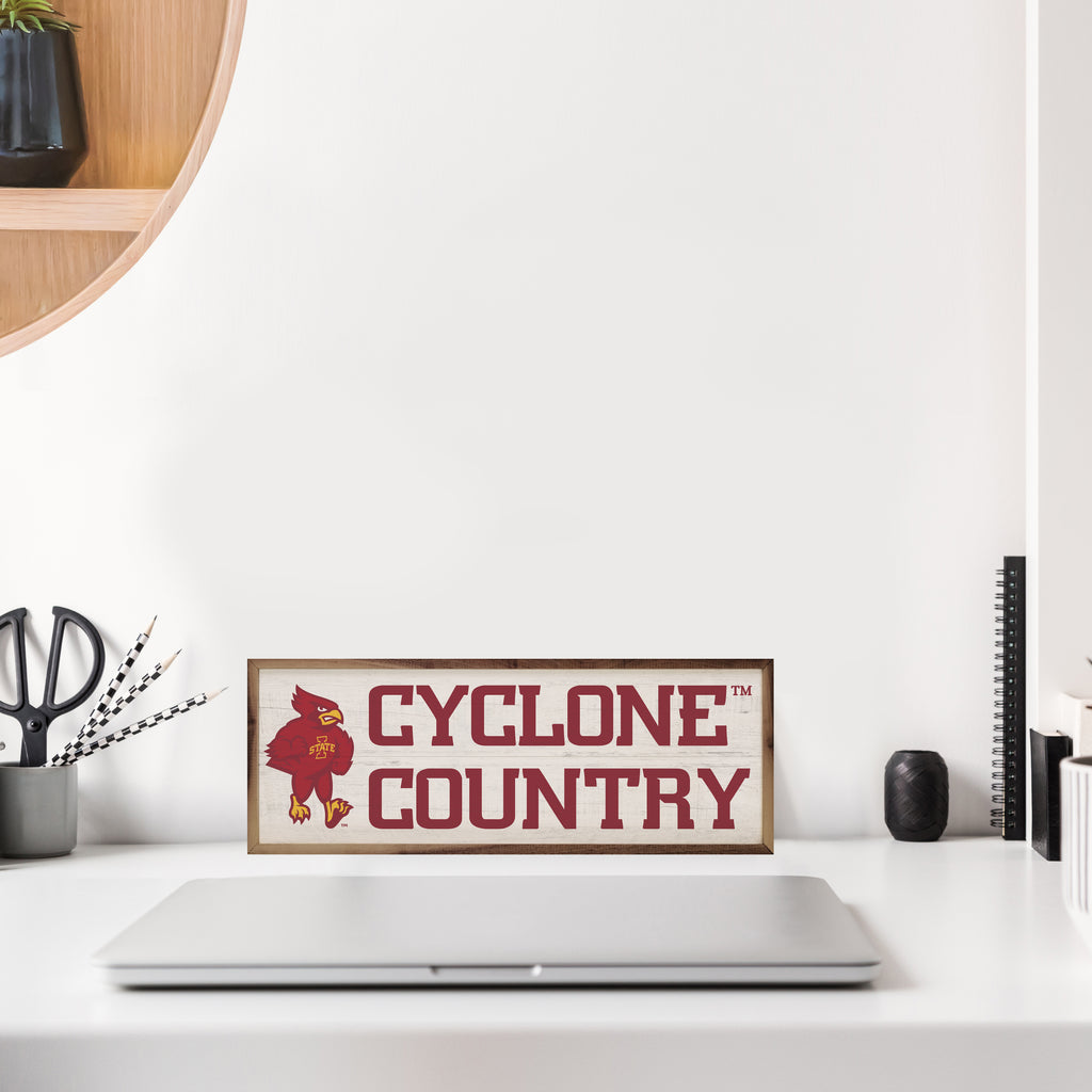 Logo Country Iowa State 24x8 / White
