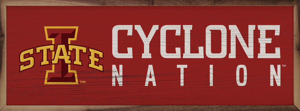 Logo Nation Iowa State 24x8 / Red