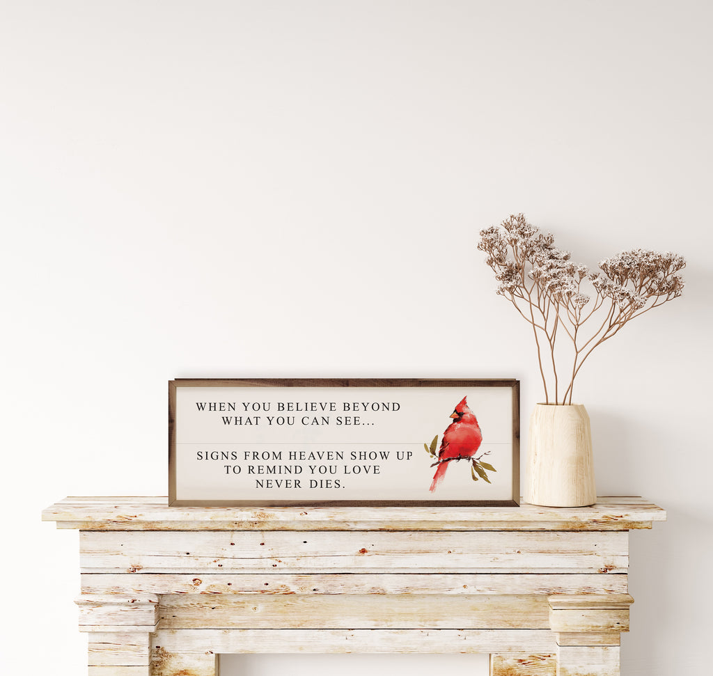 Love Never Dies Cardinal White 24x8 / White