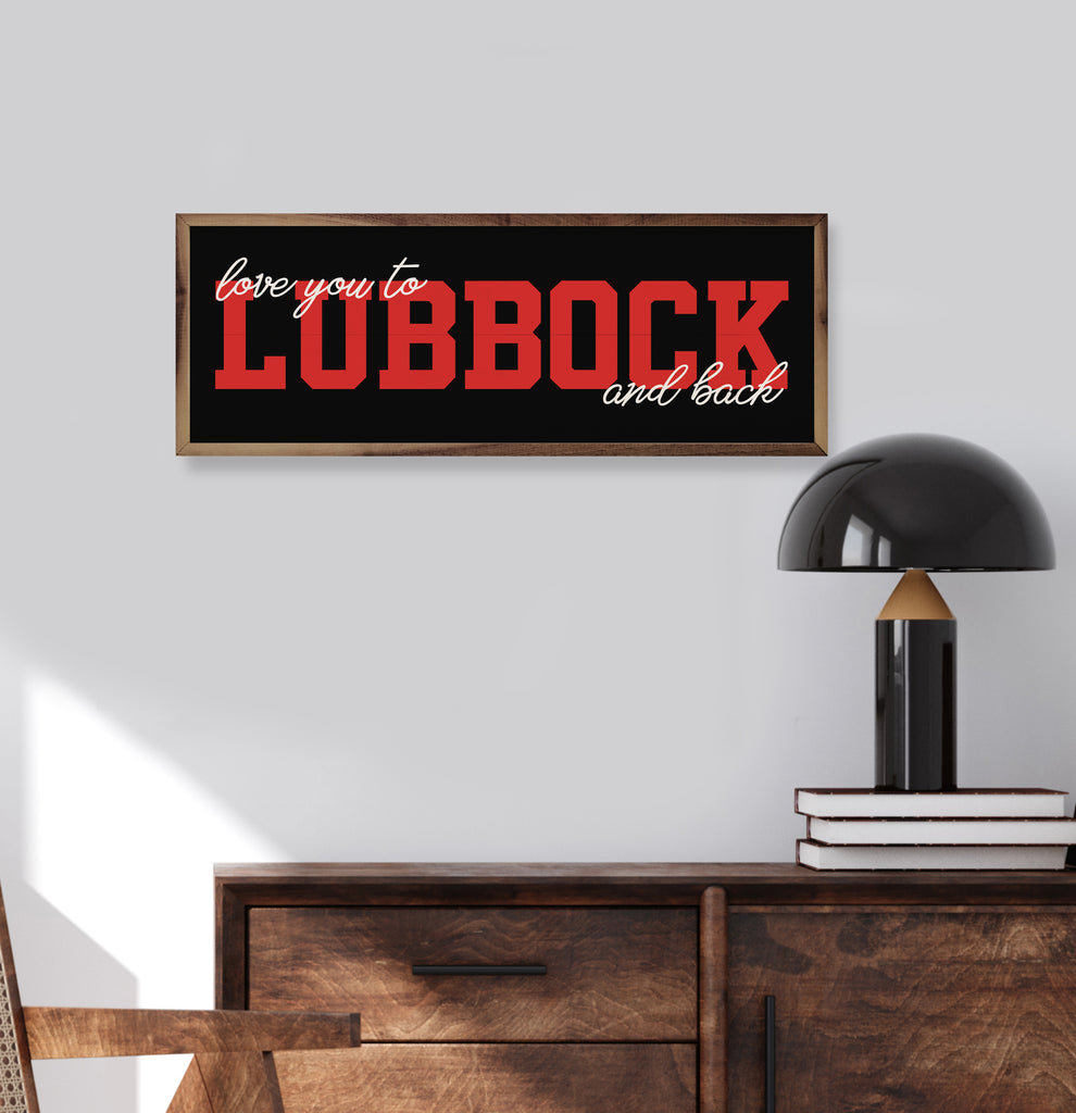 Love You To Texas Tech 24x8 / Black