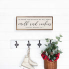 Milk And Cookies Santa's Hungry White 24x8 / White