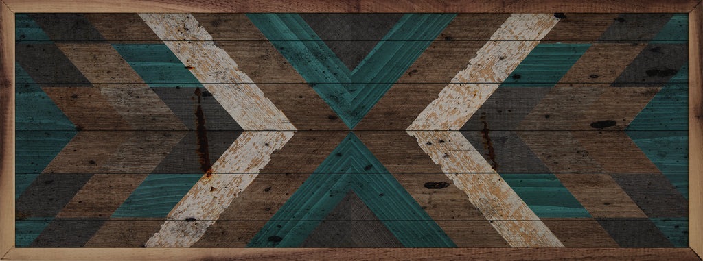 Pattern Rustic Green Wood 24x8 / Multi-Color