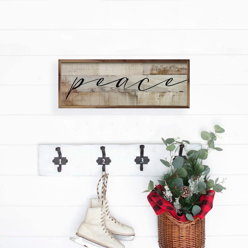 Peace Whitewash 24x8 / Brown