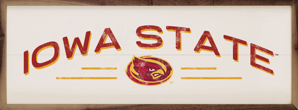 Retro Stripes Iowa State 24x8 / White