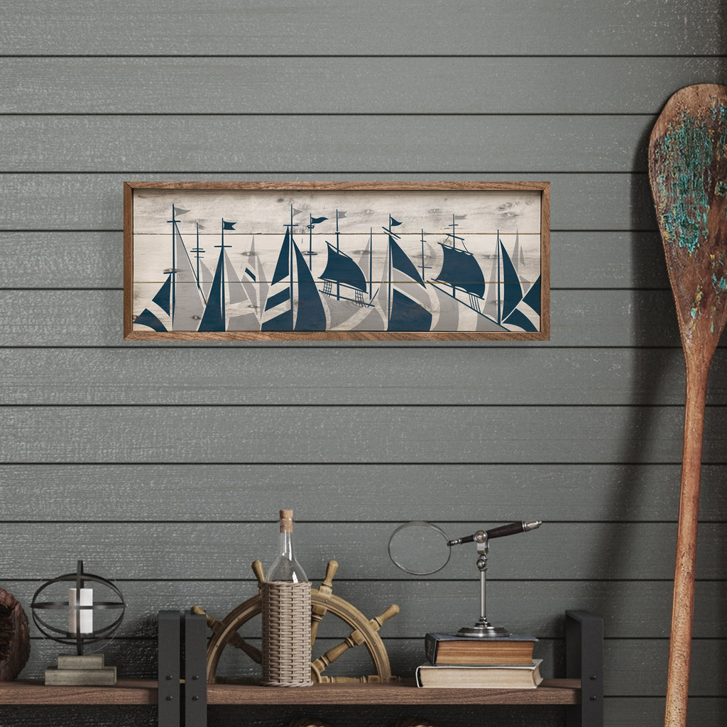 Sailboats 24x8 / White