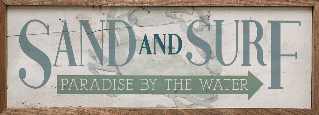 Sand And Surf Arrow Crab Whitewash 24x8 / Whitewash