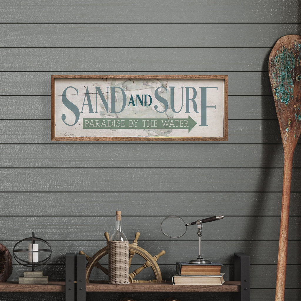 Sand And Surf Arrow Crab Whitewash 24x8 / Whitewash