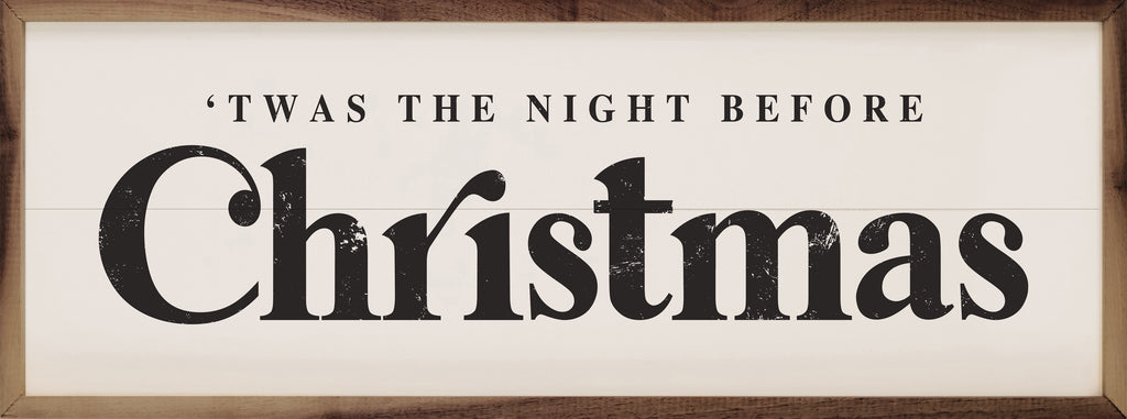 Twas The Night Before Christmas White 24x8 / White
