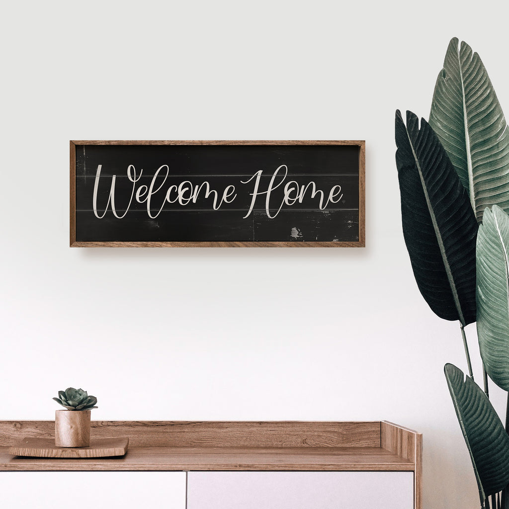 Welcome Home Black 24x8 / Black