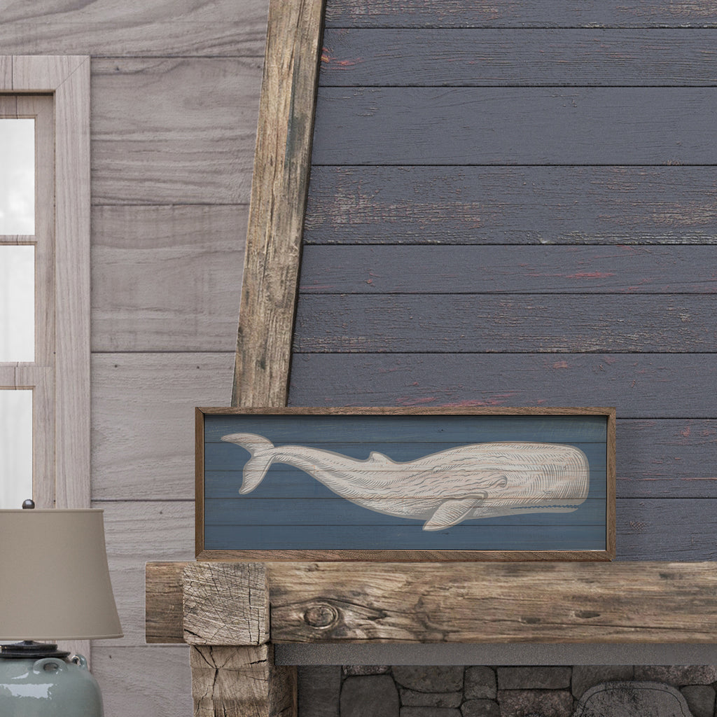 Whale Moby Dick 24x8 / White