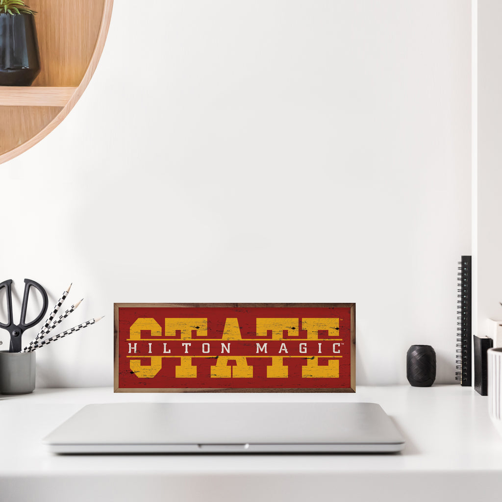 Word Cutout Iowa State 24x8 / Red