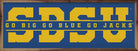 Word Cutout South Dakota State 24x8 / Blue