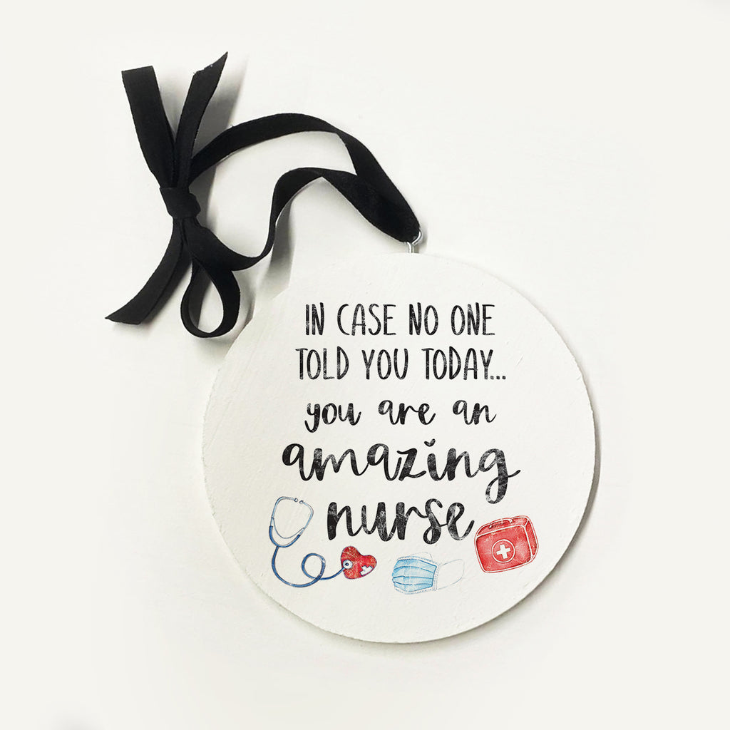 Amazing Nurse Ornament 5x5 / White