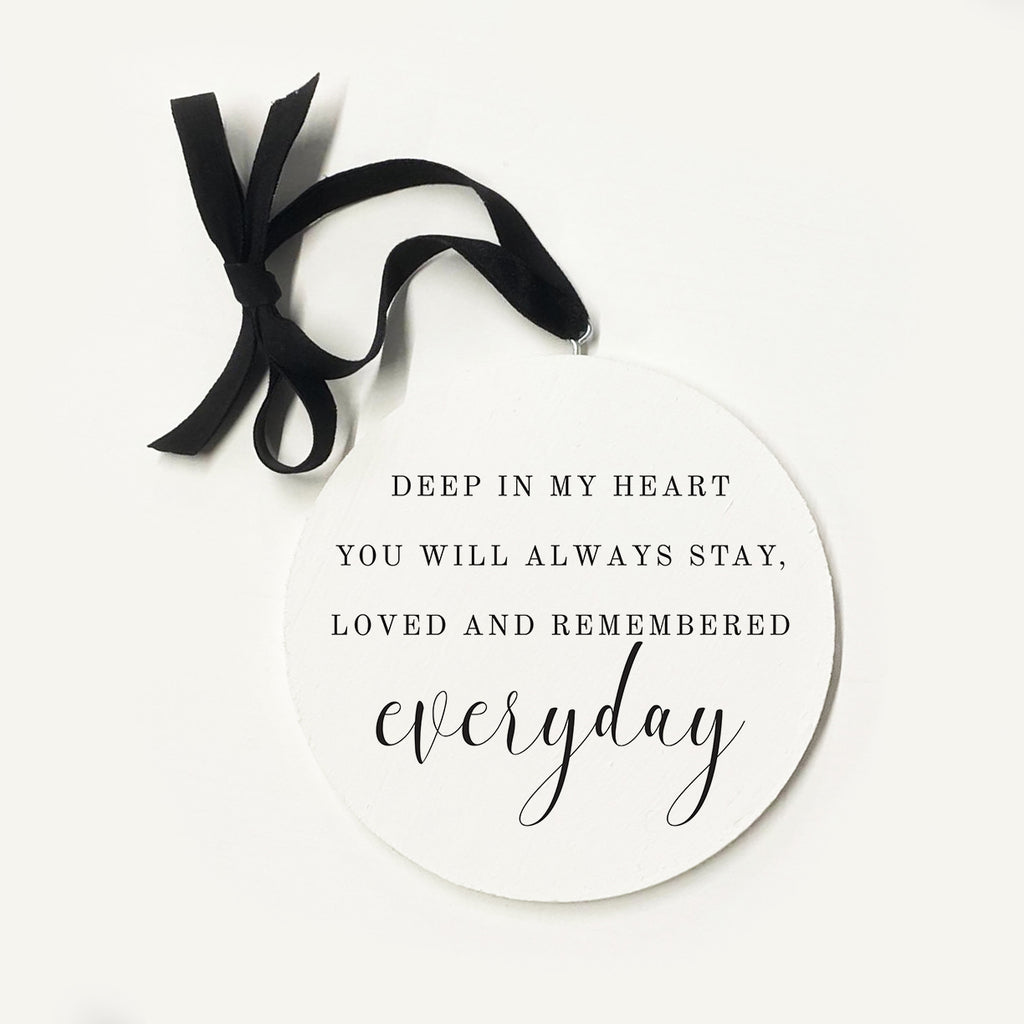 Deep In My Heart Ornament 5x5 / White
