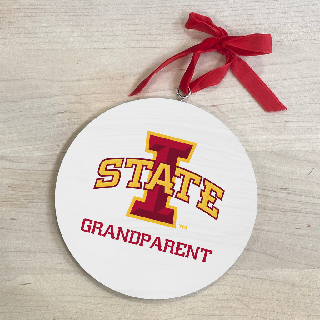 Grandparent Ornament Iowa State 5x5 / White