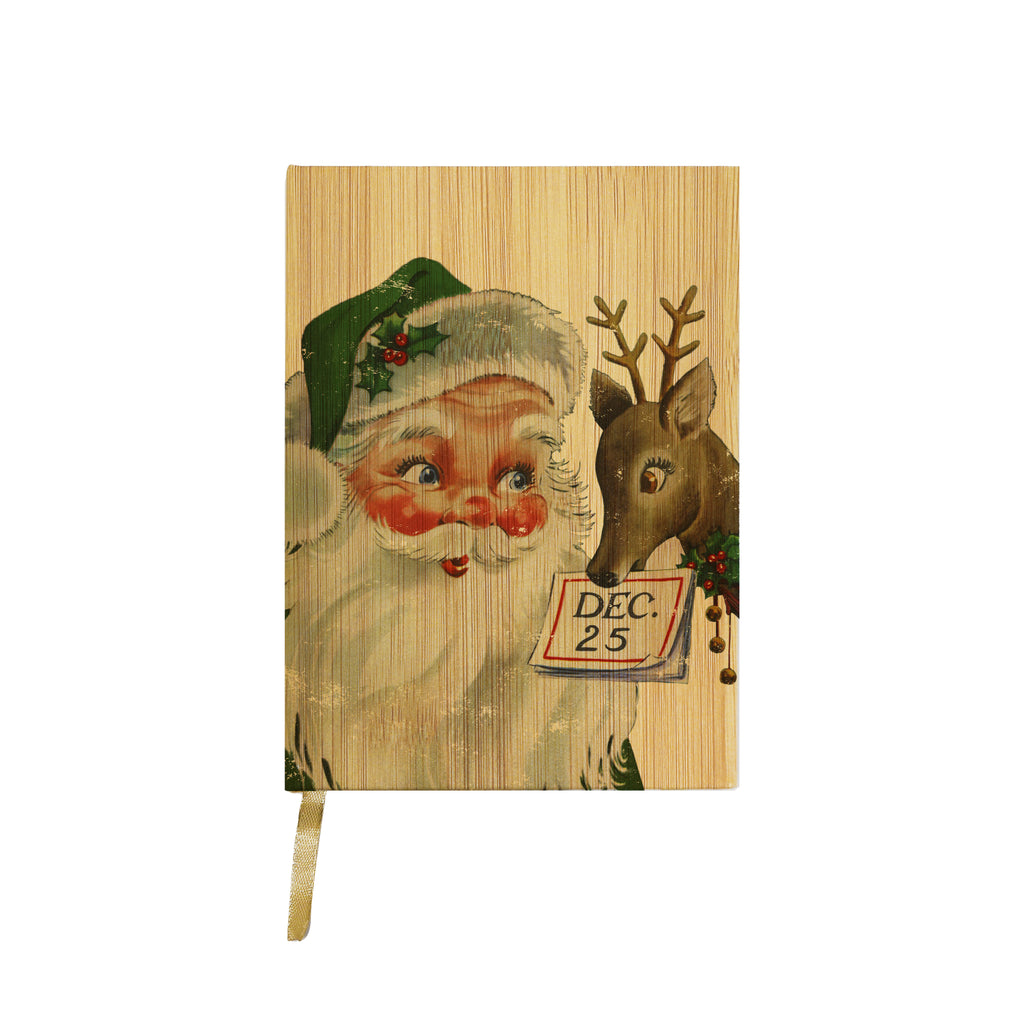 Santa With Reindeer December 25th Journal 5x7 / Multi-Color