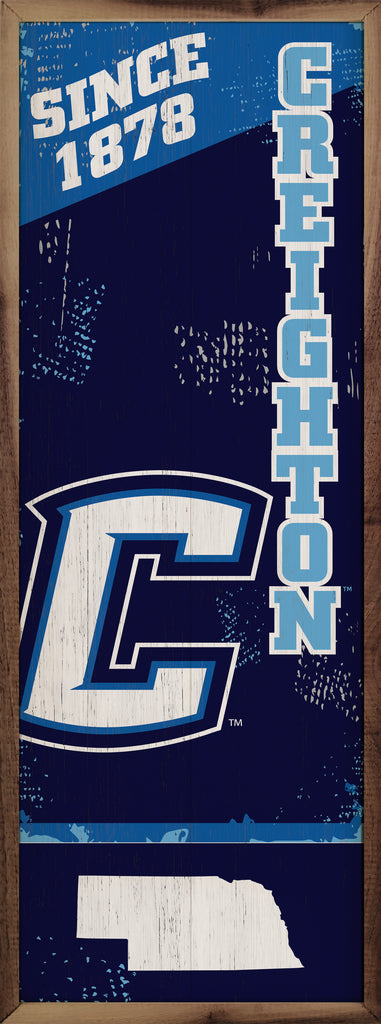 Vertical State Poster Creighton 8x24 / Black