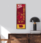 Vertical State Poster Iowa State 8x24 / Red