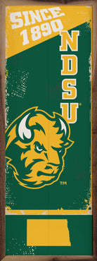 Vertical State Poster NDSU 8x24 / Green