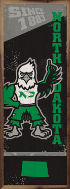Vertical State Poster North Dakota 8x24 / Black